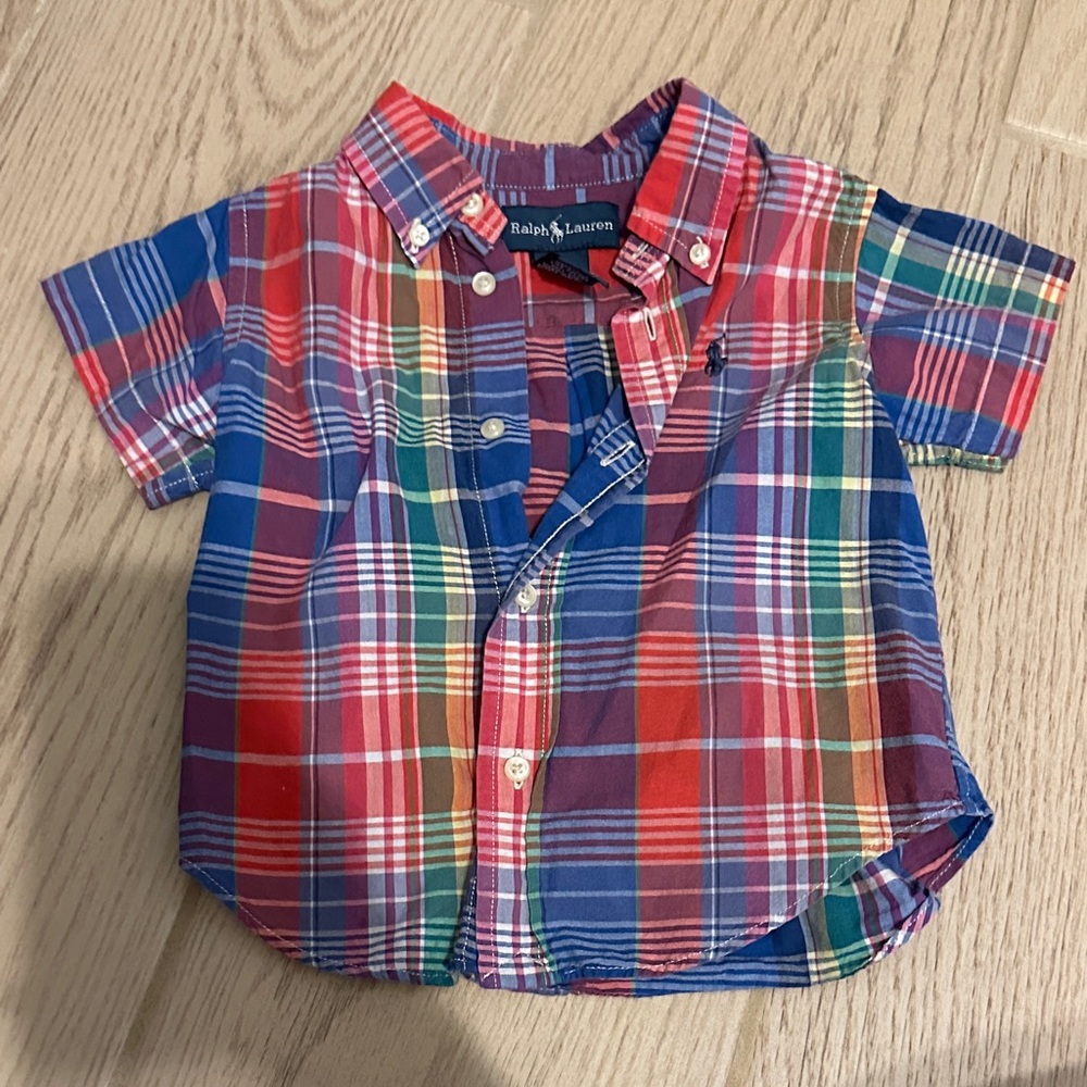 Ralph Lauren Kids Colorful Plaid Button-Down Shirt